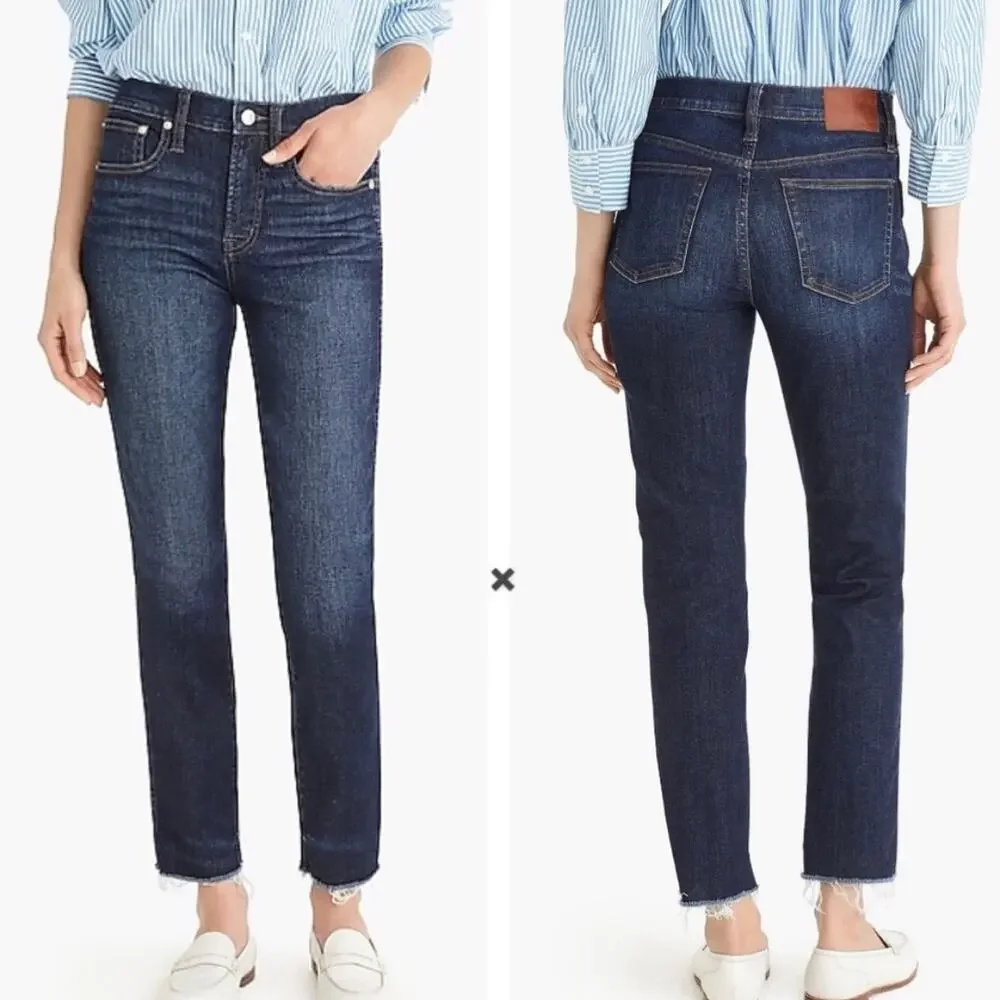 NEW J.Crew Vintage Straight Cropped Jeans Perfecting Pockets size 35